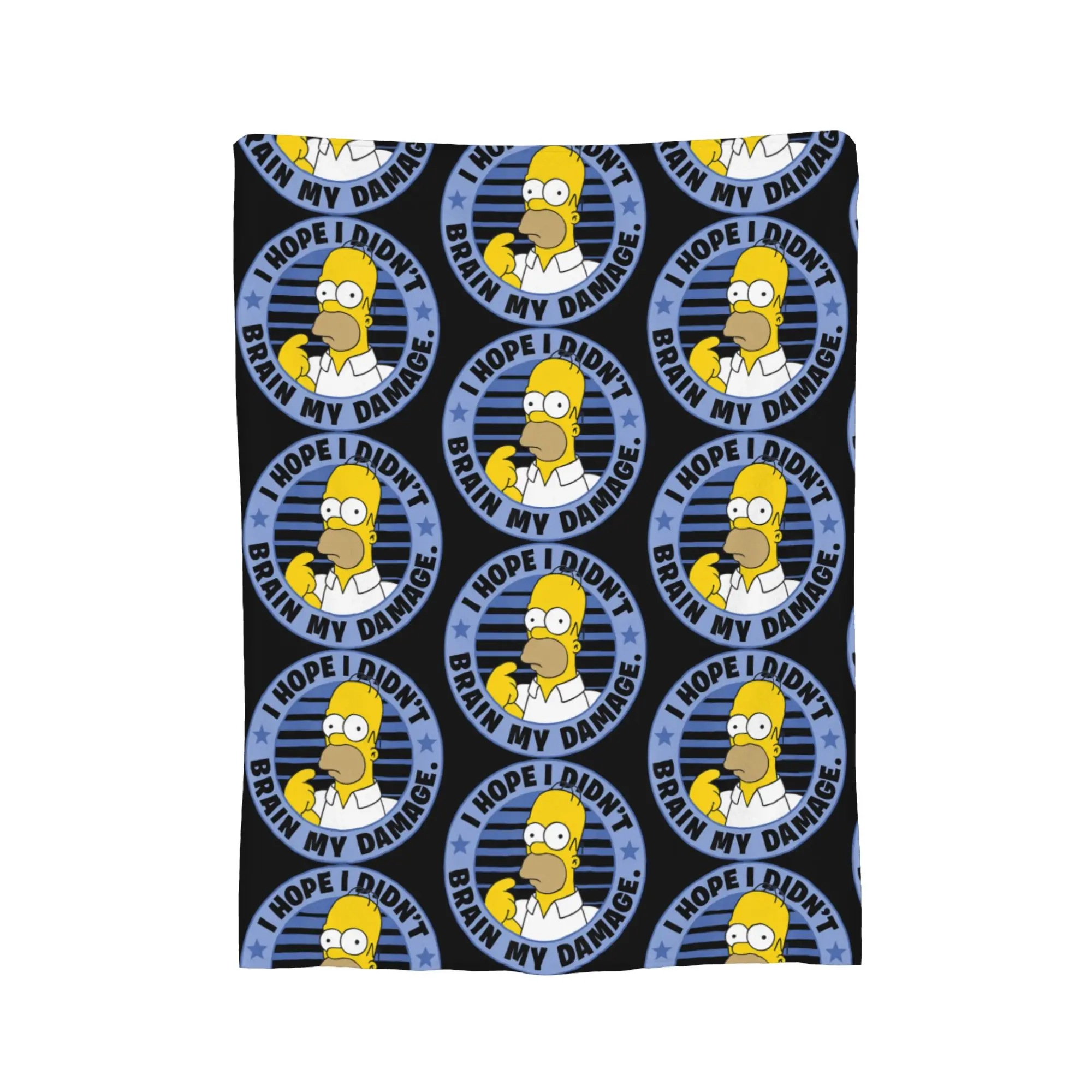 The Simpson Homer I Hope I Didn't Brain My Damage Blanket Fleece Decoration Thin Throw Blanket for Bedding Outdoor Bedspreads