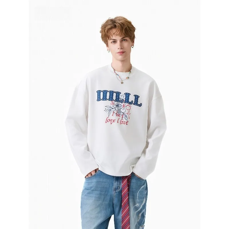 

Новая футболка с круглым вырезом и длинными рукавами с 3D принтом и буквами, осенний свободный повседневный универсальный быстросохнущий топ, модный