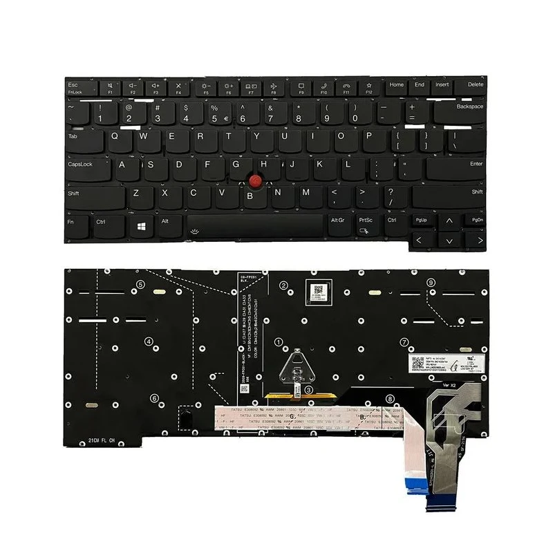 XIN-Russian-US version Backlight Laptop Keyboard For Lenovo ThinkPad T14s Gen 2 P1 Gen 4 5 X1 Extreme Gen 4 5 QWERTY