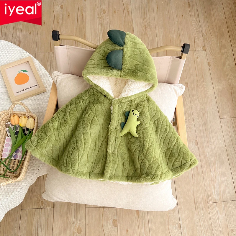 IYEAL  Cute Baby Boys Girls Autumn/Winter Baby Clothes Winter Plush Thick Cute Coat Cloak Windproof Coat