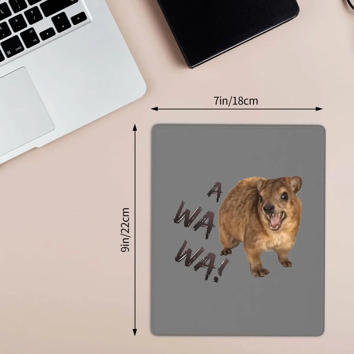 Awawa Angry Screaming Rock Hyrax Meme 7x9 in 22x18 cm Mouse Pad Computer Keyboard Mouse Mat Gamer PC Laptop Desk Mat