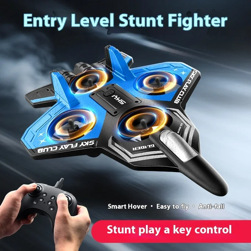 Avión RC de Espuma EPP con Luces LED Atractivas |   360 °   Flip Stunt |   Arranque con una Sola Tecla |   Control Remoto de 2.4G y 4 Canales |   El Mejor Regalo para Niños