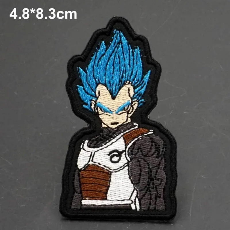 Dragon Ball Animation Peripherals Creative Kawaii Son Goku Vegeta Majin Buu Cartoon Clothes Patches Embroidered Velcro Badges