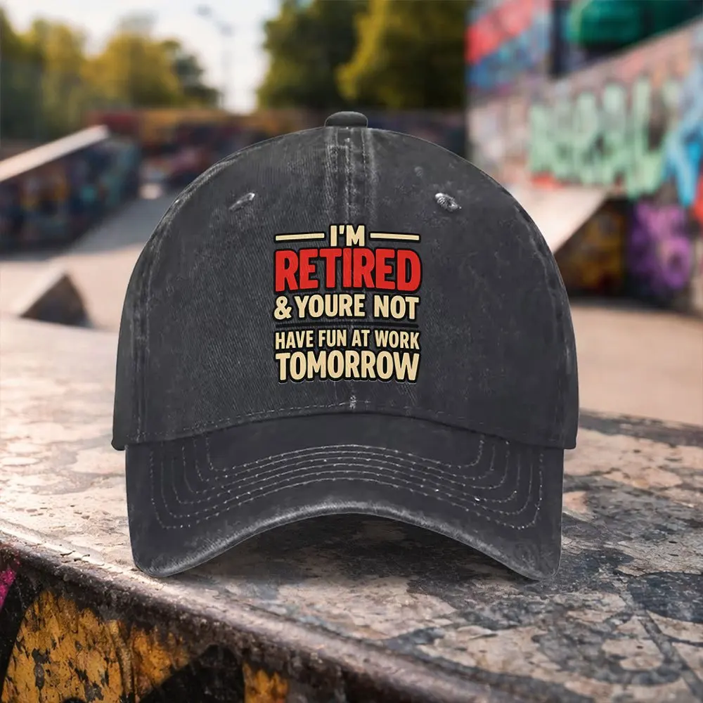 1 Piece of Humorous Retirement Slogan Baseball Cap, Featuring Funny Retirement Phrases, Washable Duckbill Cap, Suitable for Outdoor Activities, Daily Wear, and as a Gift, Unisex Machine-Washable Hat