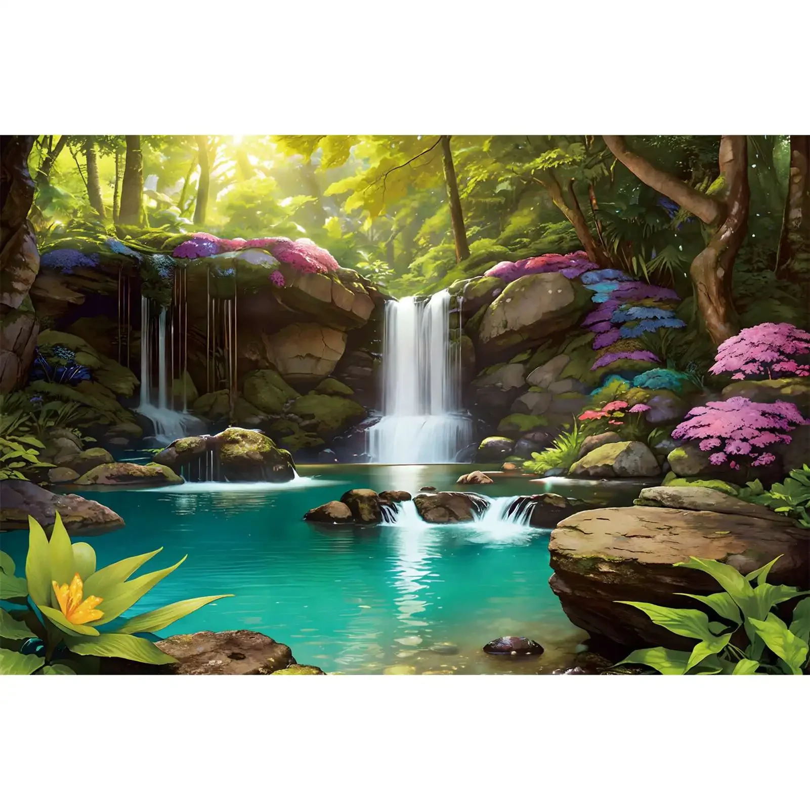 Decorazioni per fondali fotografici a cascata floreale primaverile sfondi fotografici per bambini personalizzati primavera verde