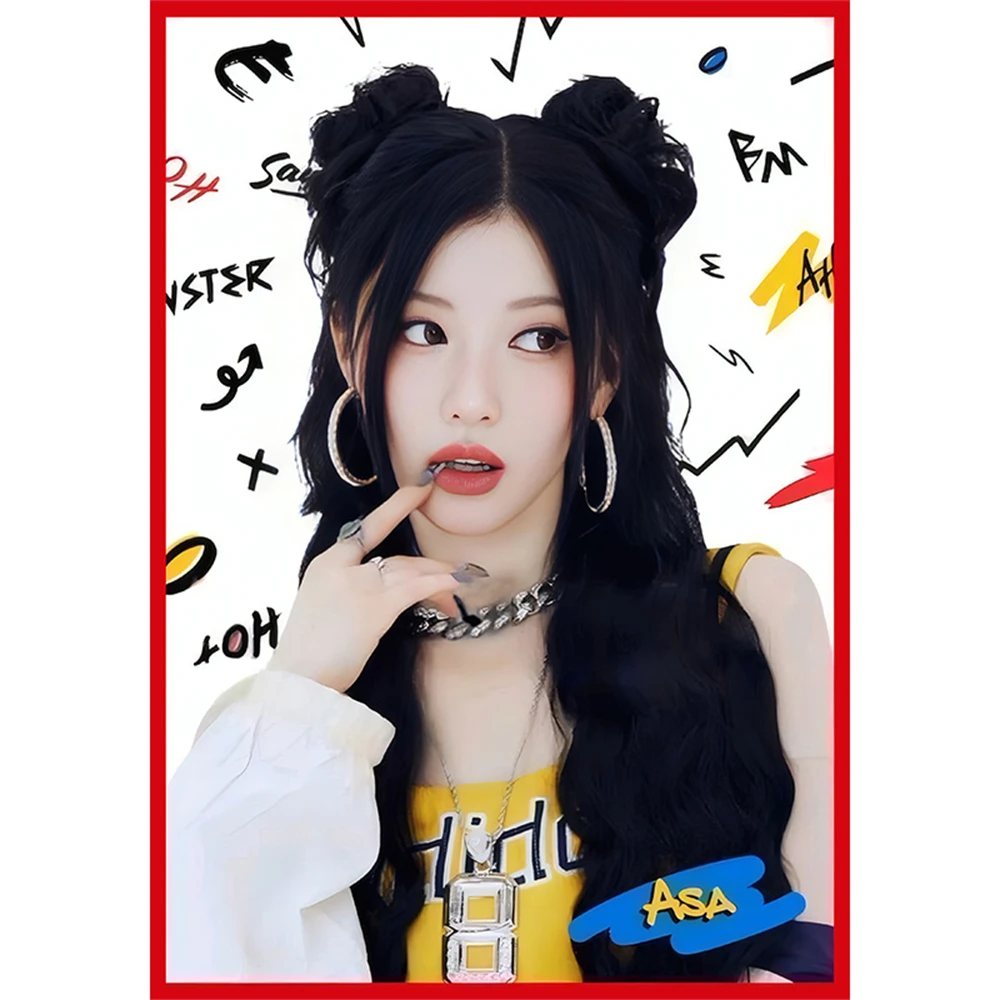 1 قطعة KPOP Babymonster المشارك الساخن صلصة ألبوم عضو ذاتية اللصق ملصقات الحائط AHYEON RUKA RORA غرفة ديكور اللوحة المشجعين الهدايا