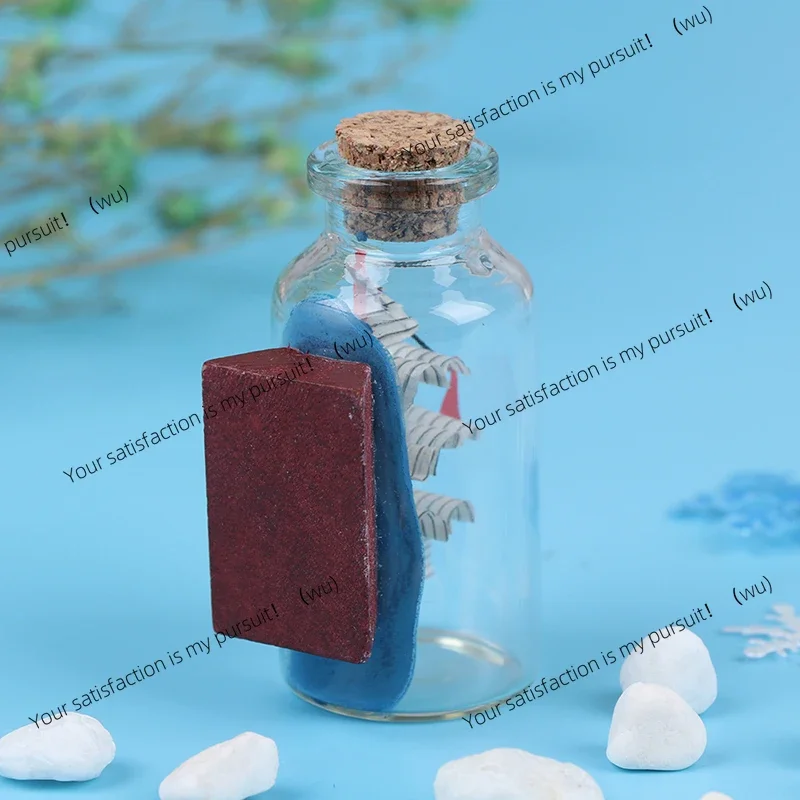 6 * 2.7 cm 1:12 doll house miniature glass drift bottle, miniature house decoration, children's toys