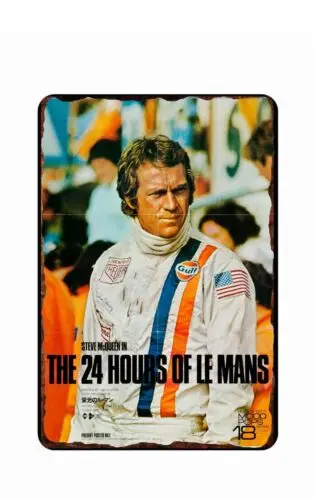 24 Hours Of LA Mans Car Car Racing  All Metal Tin Sign  8 x 12