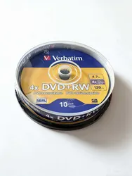 Wholesale 10Pcs DVD+RW Disks Rewritable DVD RW Discs 4.7GB 4X