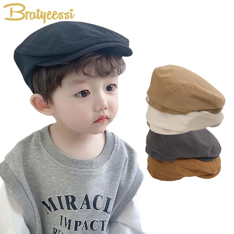 Mode Baby Junge Hut Baumwolle Kinder Kappe für Mädchen Jungen Baumwolle Baskenmütze Hut für Kinder Zubehör Baby Hüte 2-4Y