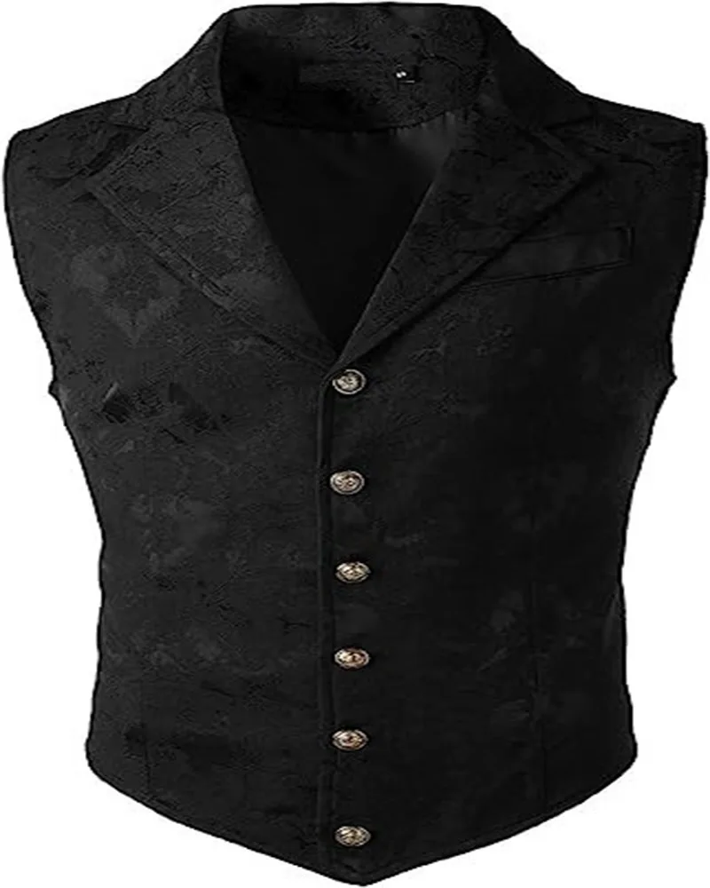 AM9100 Men's Business Suit Vest Fashion British Retro Vest Casual Groom Suit Slim Vest