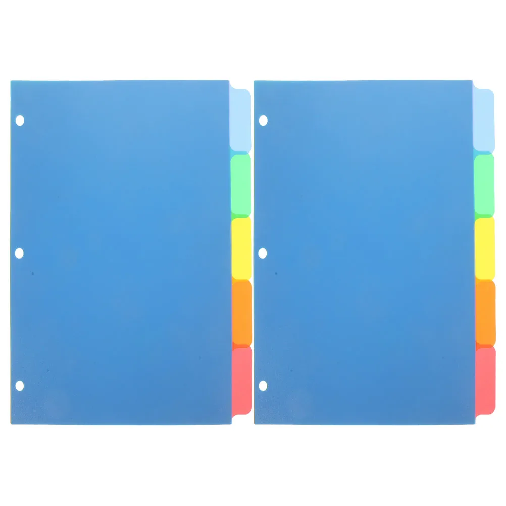 

10pcs Category Index Pages Binder Dividers Colored PP Material Tabs Writable File Folder Inserts for Notepad Notebook