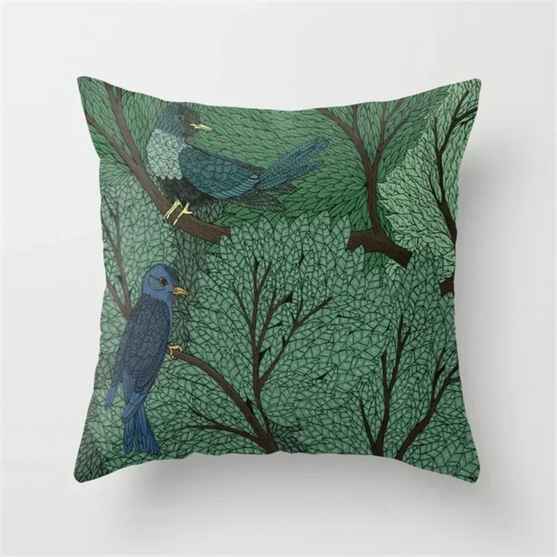 NEW Modern Green Plants Cushion Cover Geometric Nordic Throw Pillows For Home Decoration Cactus Tropical Decorative Pillowcase