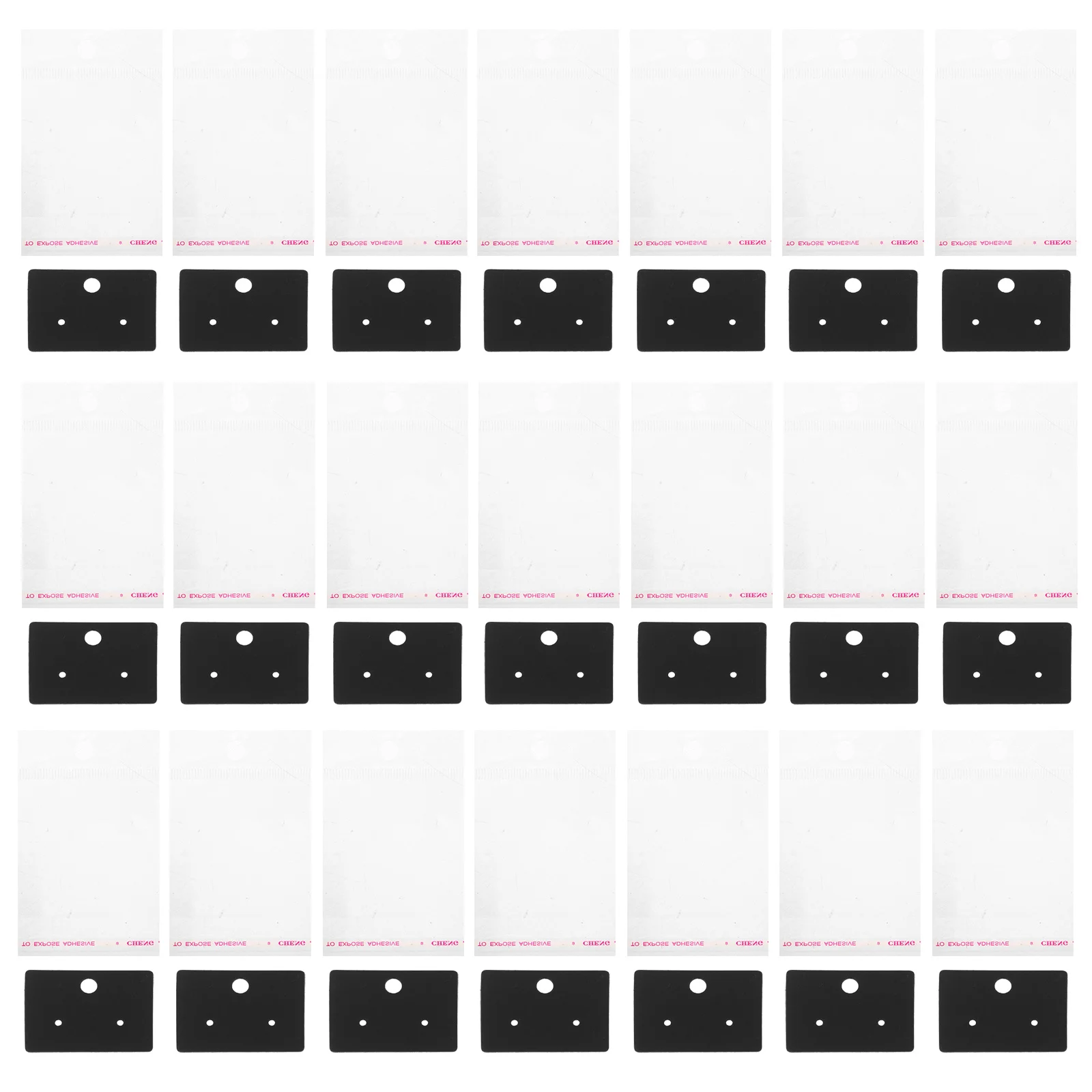 

100Sets Black Earring Display Cards Paper Earrings Holder Jewelry Packaging for Selling Small Business Supplies Vendor Jewelry