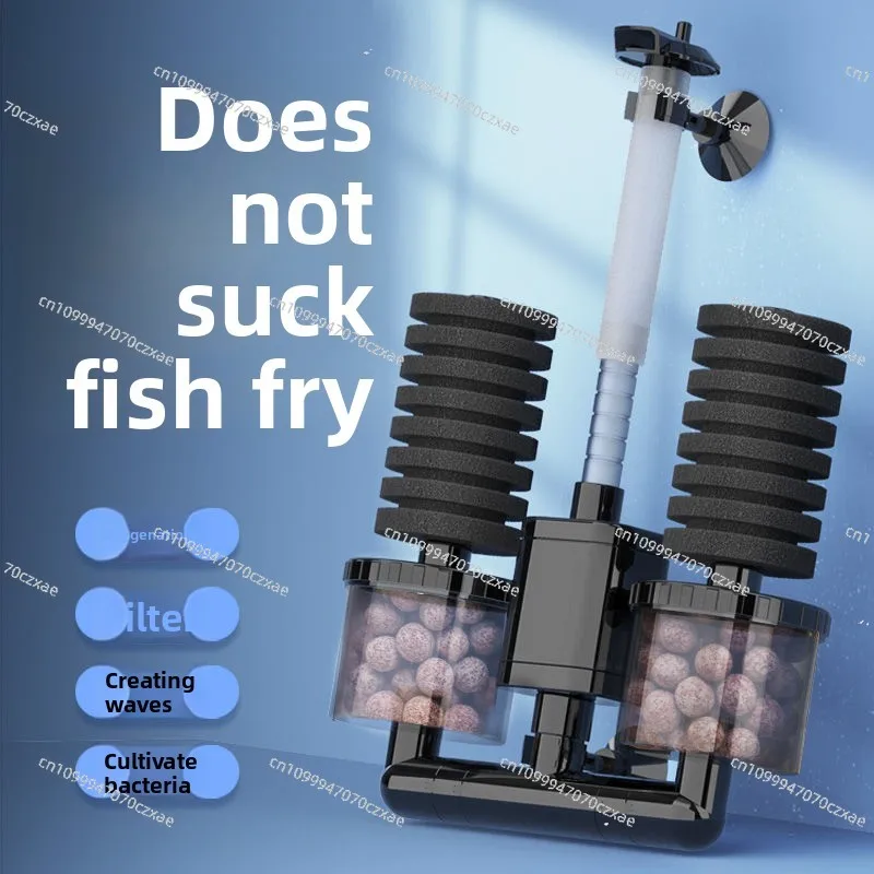 Fish Tank Biochemical Filter, Small Three-in-one Water Purification Circulating Electric Circulating Water System Water Pump