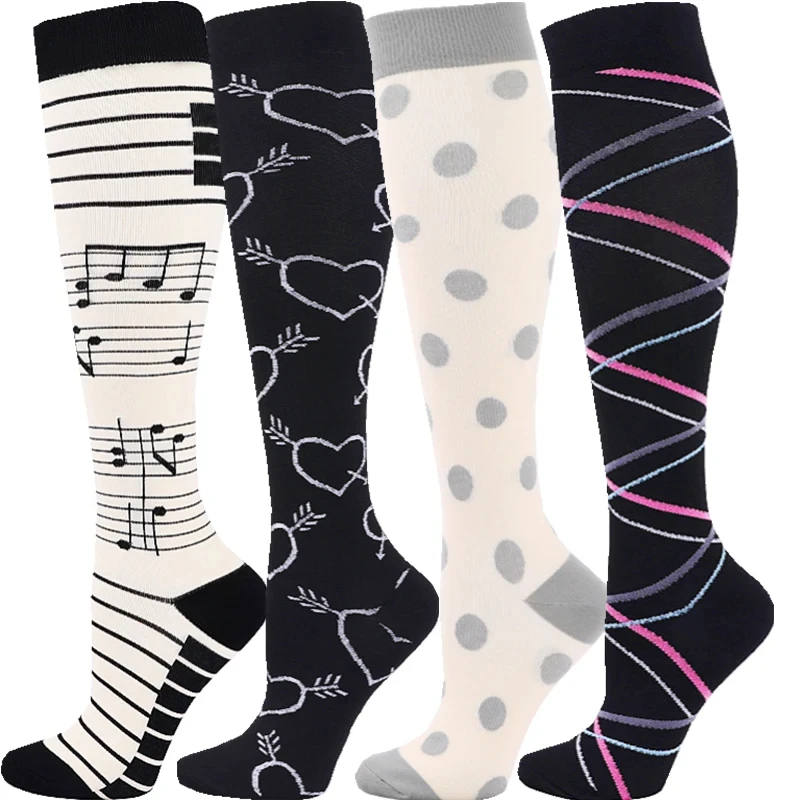 

Компрессионные носки для мужчин и женщин, эластичные, для упражнений от варикозного расширения вен, для спорта на открытом воздухе, для велоспорта, путешествий