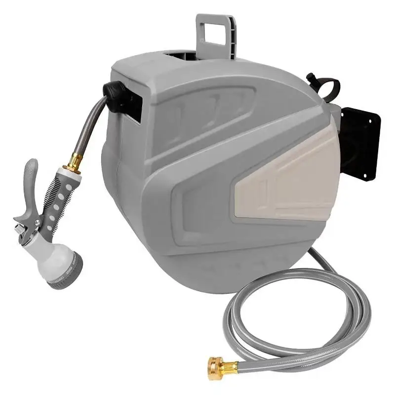 

Top Selling 15m Retractable Anti-Abrasion Wall Mounted Garden Hose Reel for Outdoor Watering Garden Yard