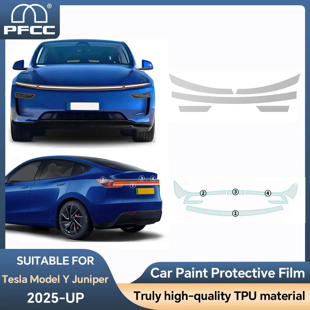 

Автомобильные аксессуары для Tesla Model Y Juniper Model Y 2025 ТПУ фара заднего вида A B подушки дверные ручки защитная пленка для краски