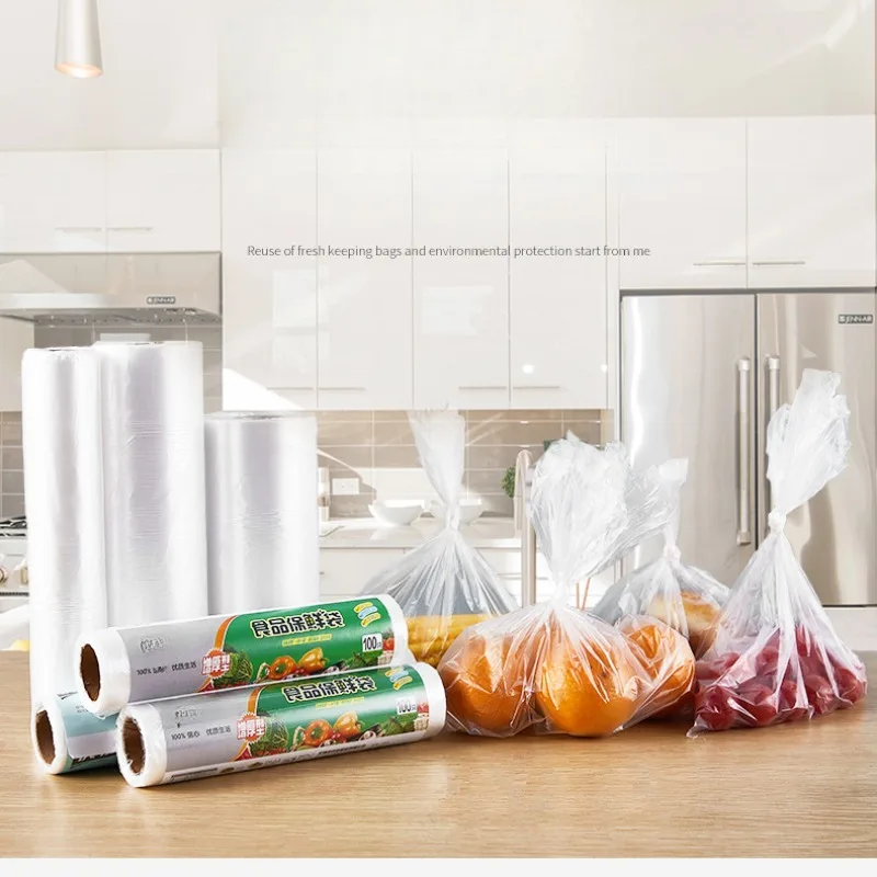 50Pc Fresh Food Storage Wrap Fruits Vacuum Vegetable Plastic Packaging Disposable Saver Bag For Refrigerator Kitchen Accessories