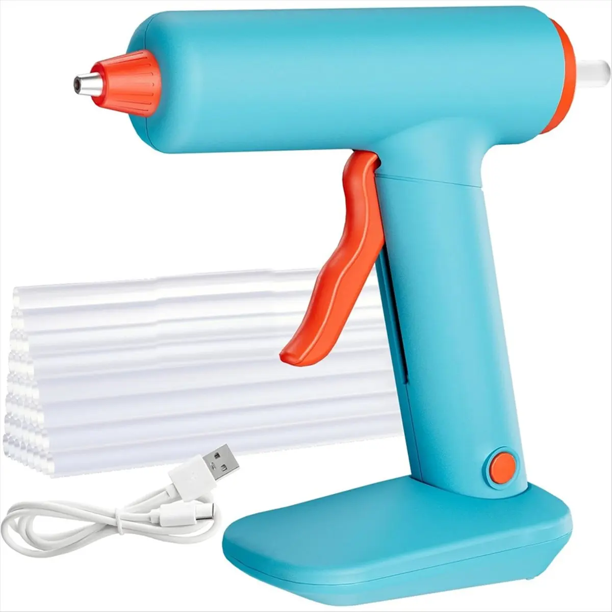 DT392 TRENDY~Hot Glue ,90s Fast Heating,Glue and Sticks Set with 2600mAh Type-C Rechargeable,30 Premium Glue Sticks,for Crafts