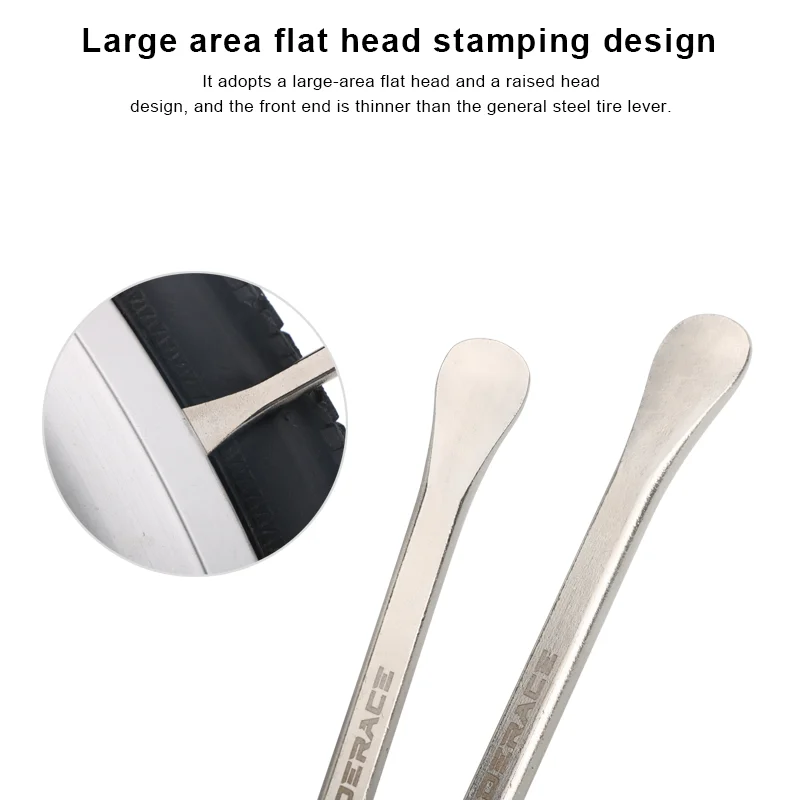 دراجة الإطارات رافعة عجلة أداة إزالة الفولاذ المقاوم للصدأ الجبلية الطريق إطار دراجة رافعة حدق أداة في الهواء الطلق ركوب الإطارات فتاحة الغراب بار #2