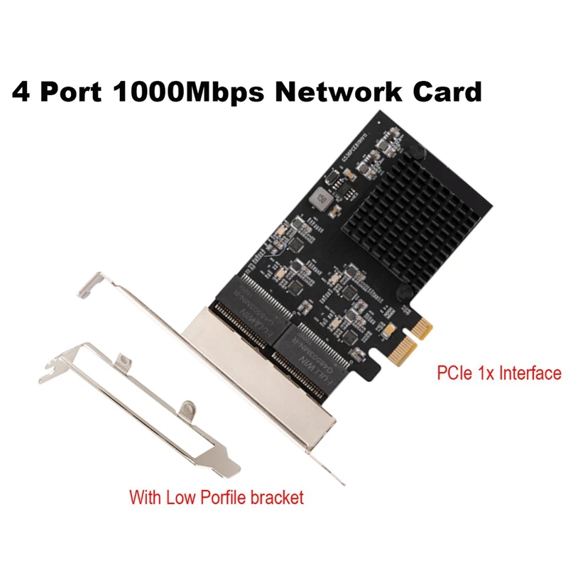 PCIE X1 Gigabit Network Card RTL8111H 4 Port Gigabit Server Network Card RJ45 Ethernet Network Adapter