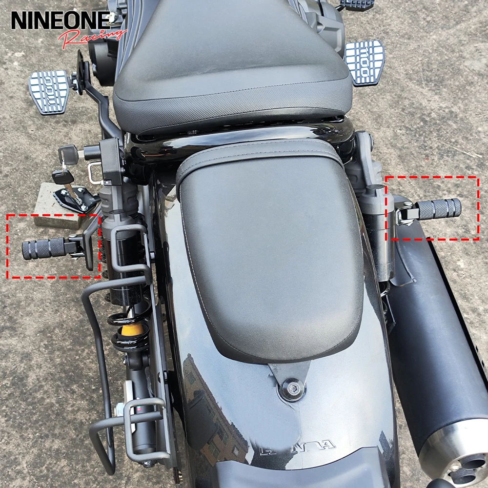 الركاب الخلفي أكبر أوتاد القدم أوتاد مسند القدمين الدواسات لهوندا المتمردين CMX 300 500 1100 2017-2025 CL 250 300 500 2022-2025 #2