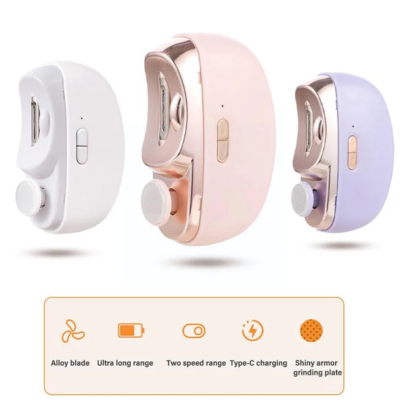 B69C 2-In-1 Electric Nail Clipper Multifunctional Nail Machine Nail Trimmer Automatic Nail Cutter Lighting For Baby Adult Durabl - view 3