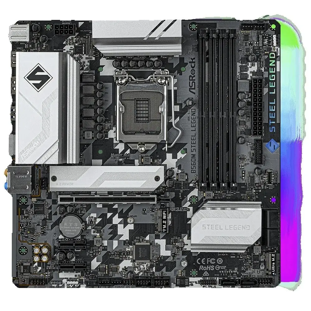 ASRock B560M STEEL LEGEND Motherboard LGA1200 Support I9-10900K I7-10700 I5-10600KF I5-10400F I5 10400F CPU DDR4 4800MHz M.2