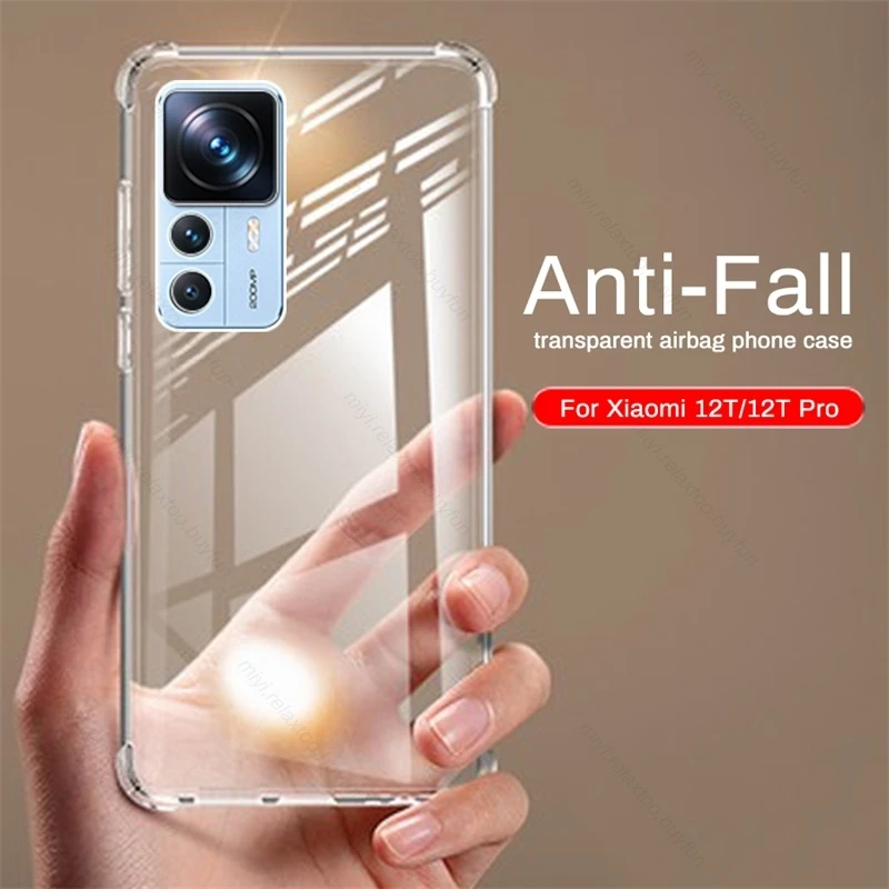 Transparent Air-bags Shockproof Coque For Xiaomi 12T Pro Case Clear Soft Silicon Back Cover Xiomi Xaomi Xiaomi Mi 12 T Xiaomi12T