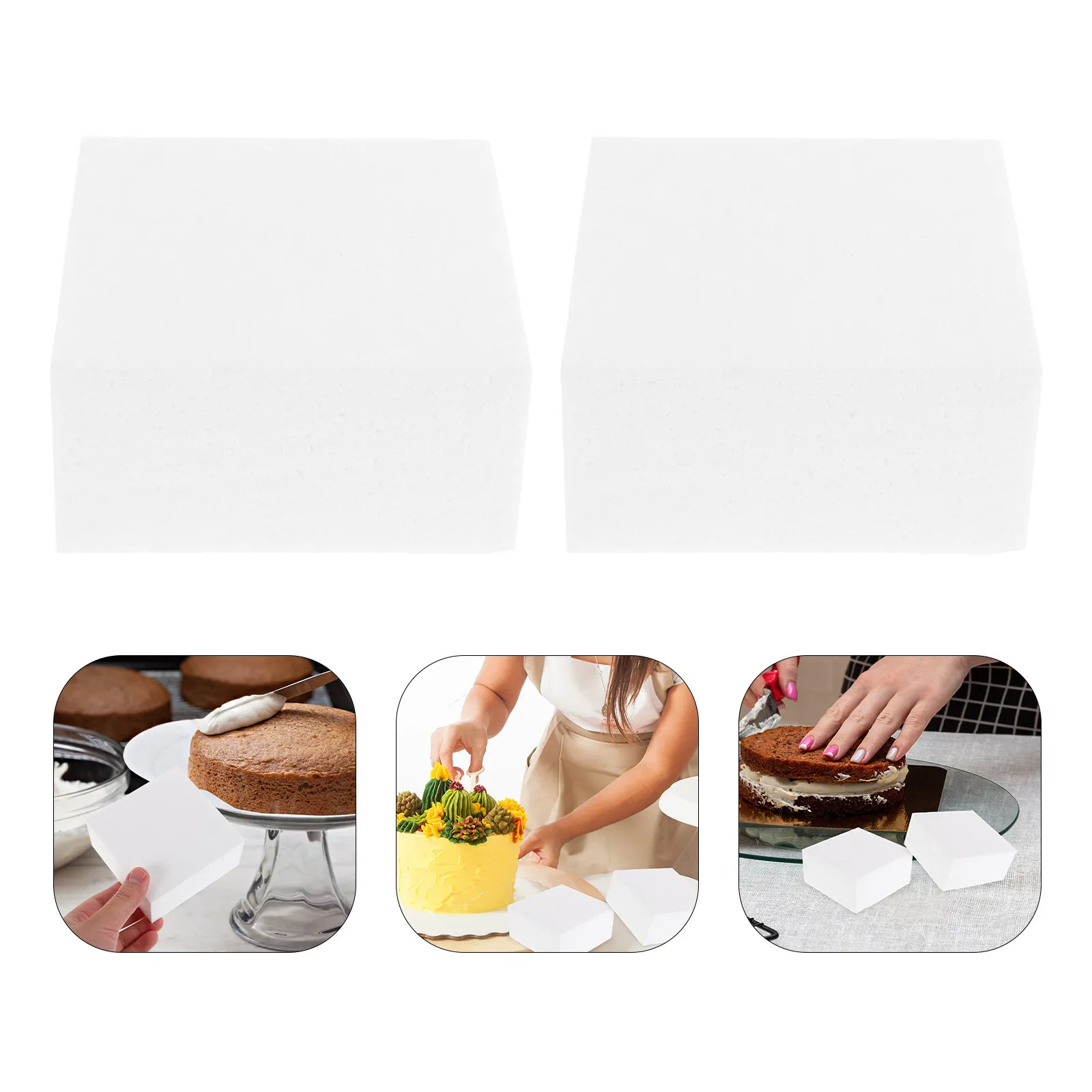 

20Pcs Versatile Foam Blocks for Cake Models Floral Design Practice Piping Exercise Dry Craft Foam Squares Flower Arranging