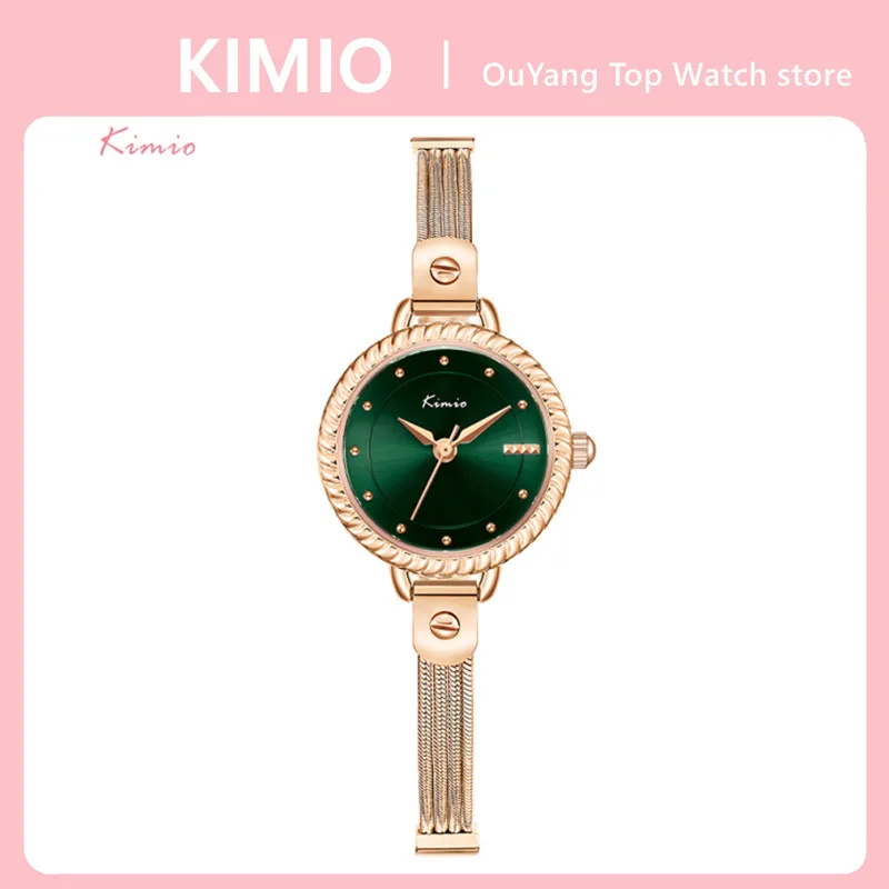 

Kimio Brand Women Watch Fashion Ladies Watches Waterproof Luxury Green Dial Casual Bracelet WristWatch Women Gift Reloj Mujer