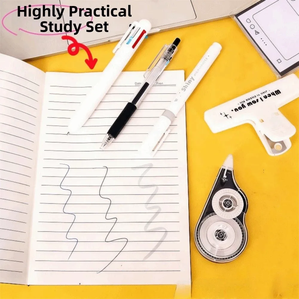 Simple Student Stationery Set Portable Eraser School Stationery Set Correction Tape Useful Student Tools Gift Kit