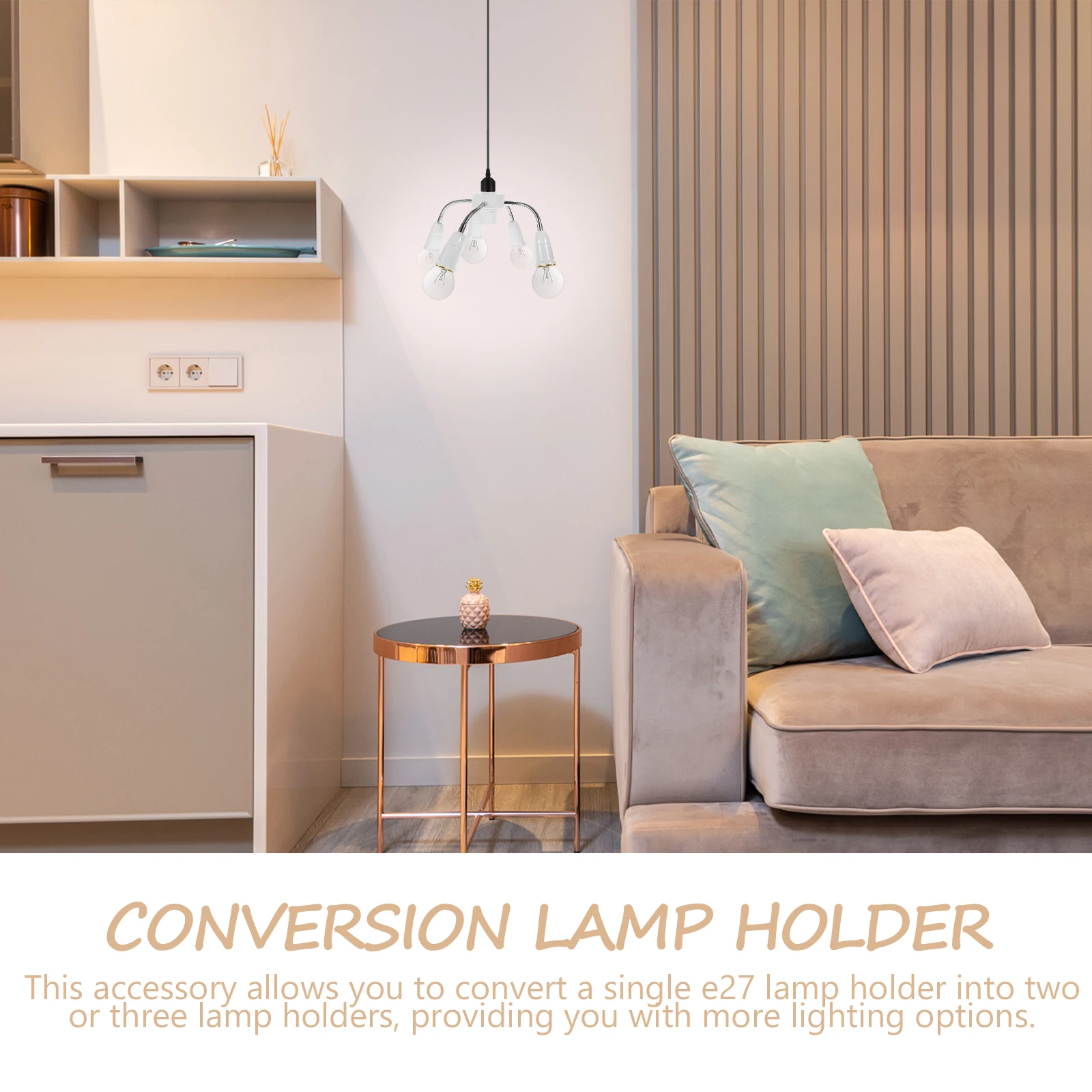 

Multi-Head Soft Hose Light Socket Adapter E27 To E27 360° Rotatable 180° Bendable Led Bulb Extender For Home Office