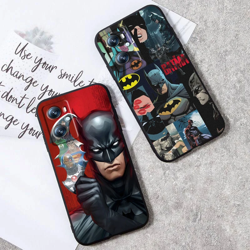 Hero B-Batman Hot For OPPO Find X6 X5 X3 A54S A5 A94 A16 A53S A57 A74 A72 A98 A78 A96 A9 5G Black Soft Phone Case