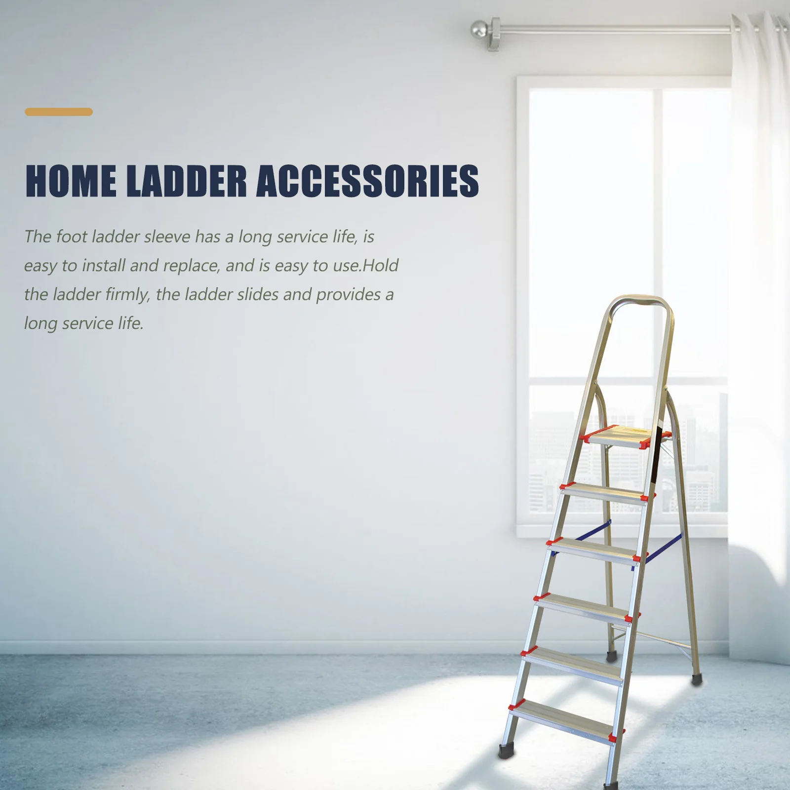 4pcs Foot Cover Rubber Non-Slip Pad For Extension Ladder Anti-Scratch Floor Protector Ladder Accessories Building Tools