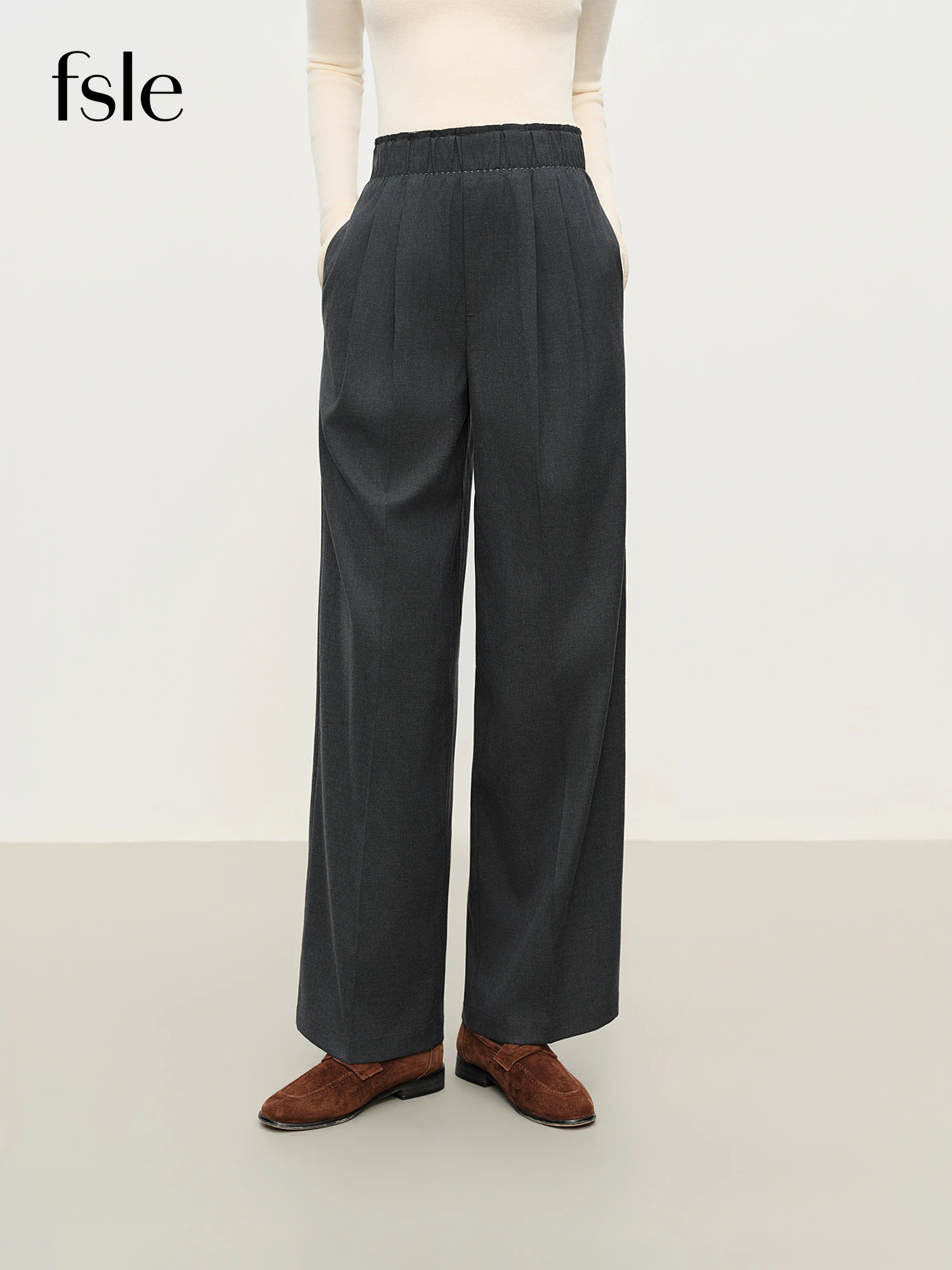 

FSLE Relaxed Straight-leg Casual Tros for Women Winter 2025 New Arrival Versatile Commuter Pants Women's Clothing Pants Winter