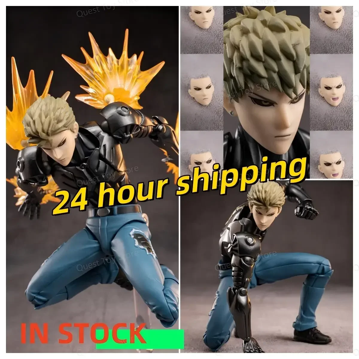 

Новая фигурка Ко Геноса из One-Punch Man, аниме-фигурка Kaiyodo Revoltech Yamaguchi, подвижная модель-статуэтка, игрушки и подарки для детей