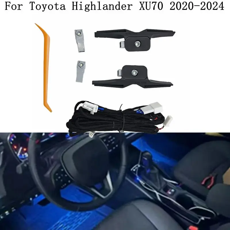 

for Toyota Highlander 2021 2022 2023 2024 4Pcs LED Foot Light Ambient Light Decorative Light Special Atmosphere Lamp Ice Blue