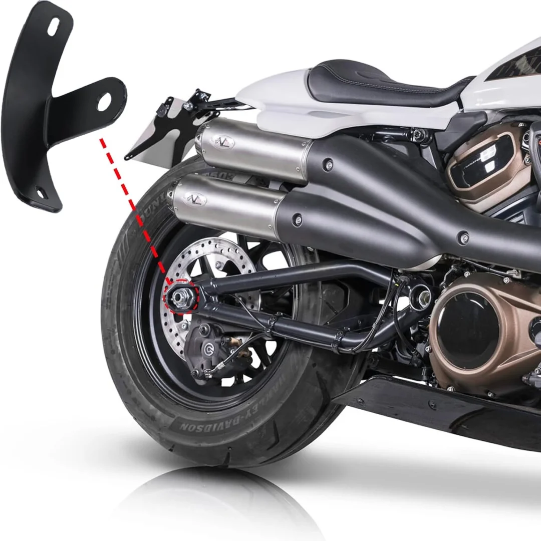 

Curved Rear License Plate Tag Mount Bracket For Harley Davidson Iron 883 1200 Sportster 48 72 1200 Nightster Roadster 1993-Up