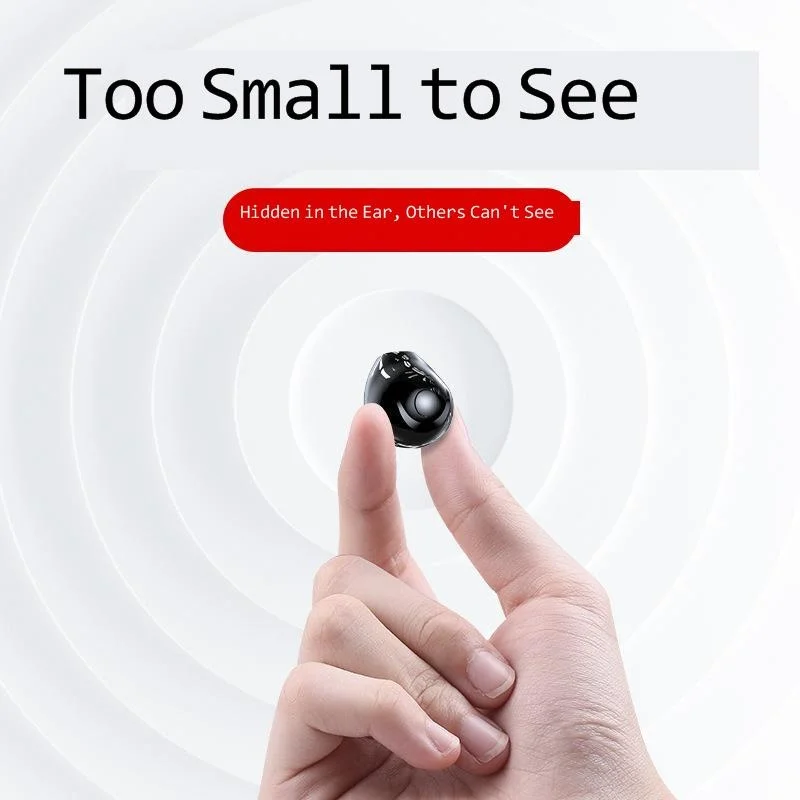 Mini Super Small Earphones Single Ear Earbuds Wireless Bluetooth Headset with USB Charging Stand Headphones for Smartphone