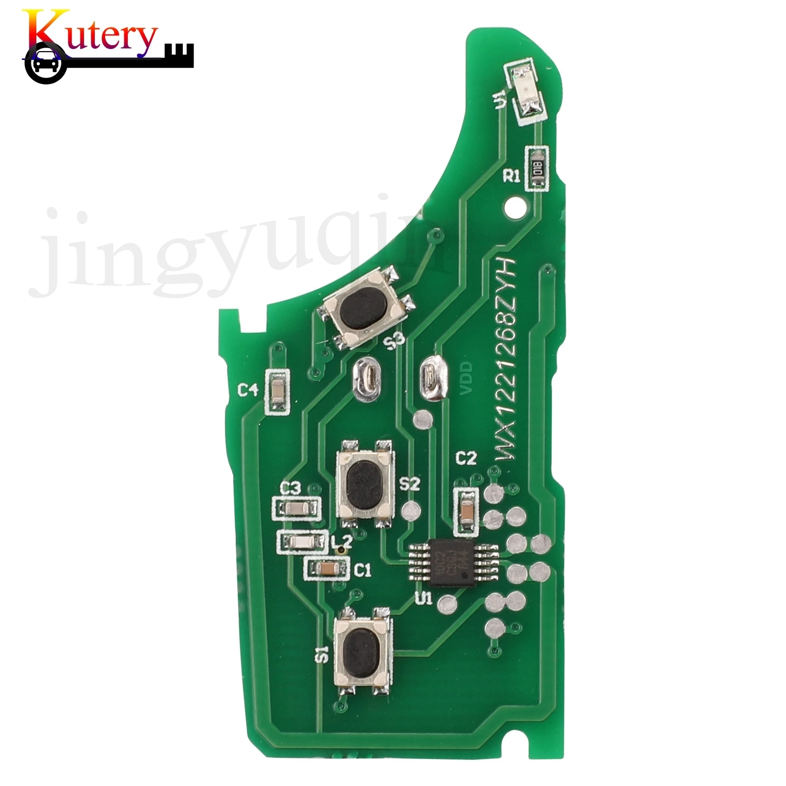 jingyuqin Key Circuit Board For Hyundai Elantra Tucson I20 I30 IX35 433Mhz 3 Buttons Remote Car Key Board