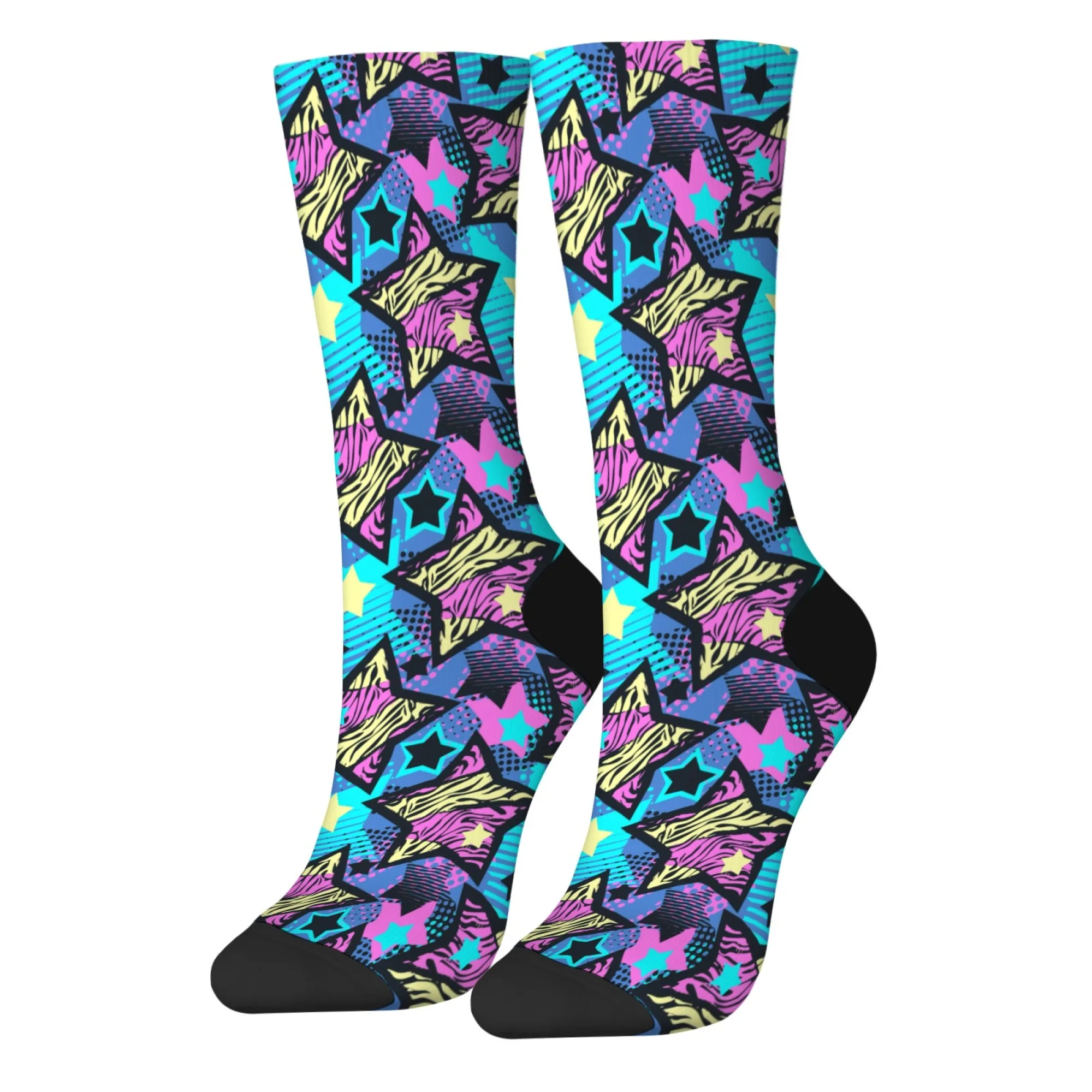 Street Hip-Hop Trend Star Herrensocken Neuheit Lustige Happy Kompressionssocken Atmungsaktive rutschfeste Outdoor Casual Sportsocken