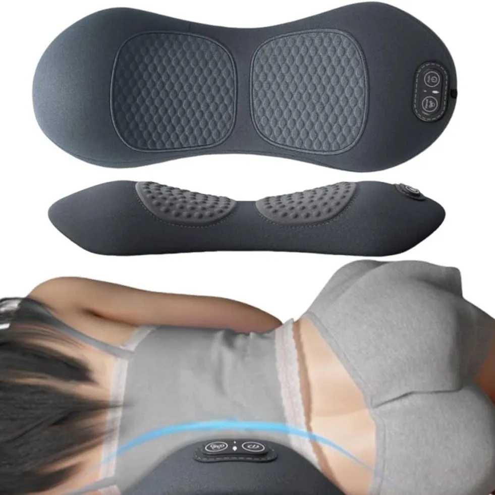 

Portable 3-in-1 Back Massager with Relief Bed Sleeping Shiatsu Deep Tissue Shoulder Lower Back Pain Relief Waist Massager