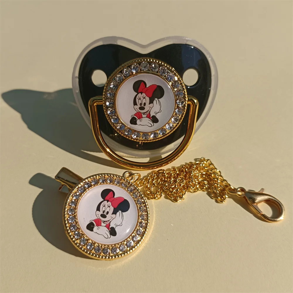 [1 conjunto] rei leão mickey minnie mouse imagem do bebê mamilo mordedor bpa livre dentição do bebê acalmar mamilos de borracha para crianças bebês