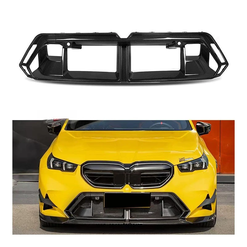 

New for M5 G90 OEM Dry Carbon Fiber Lower Grille with Exhaust Cut-Outs Bolt-On Installation Universal Fitment