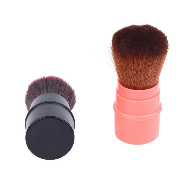 Retractable Blush Brush Loose Powder Setting Brush With Cover Portable Multi-Functional Face Makeup Tool Cosmetic Brush