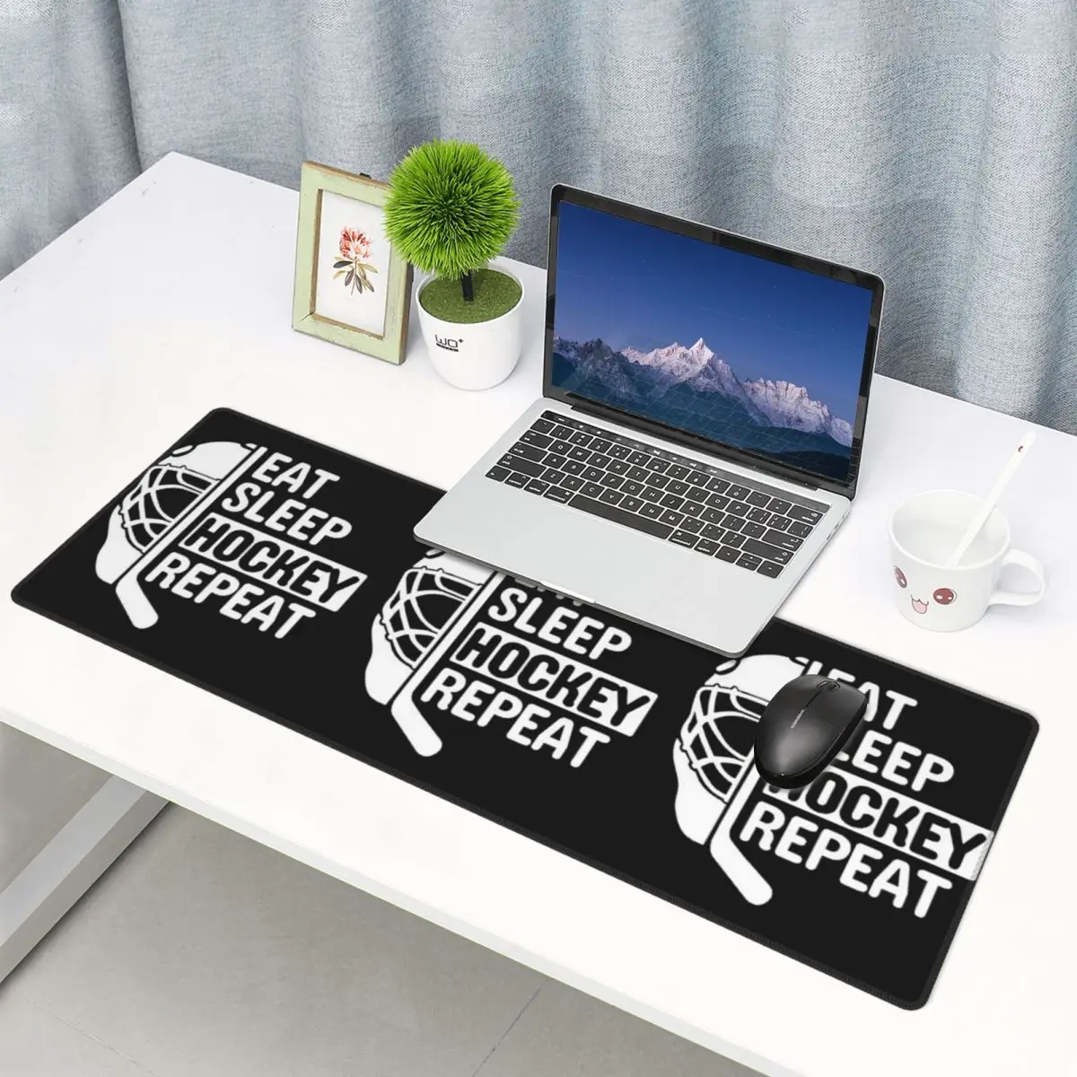Large Mouse Pad Funny Hockey Quote Hockey Quotes Gamer PC Laptop Mats Keyboard Carpet Computer Gaming Office Desk Mat
