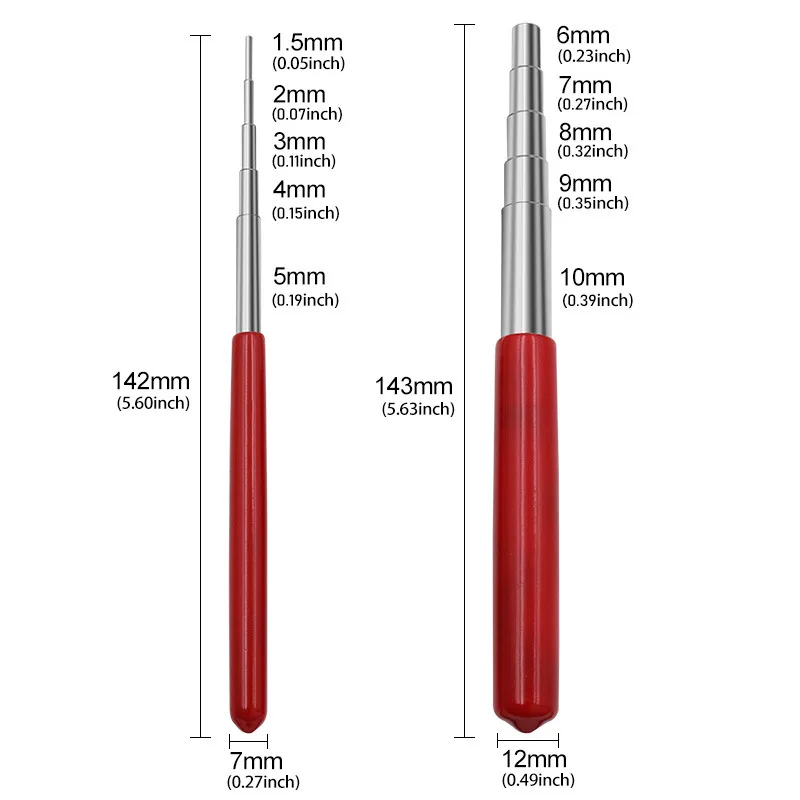 Cinco Seção Winding Rod, Coil Winding Device, Jewelry Ring, Fixo Processing Tool Acessórios