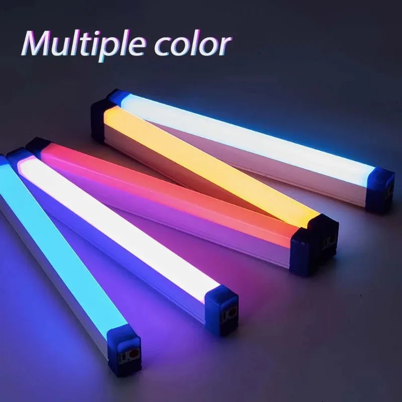 Colorful Tube Light RGB Light 32cm USB Light Night Light Purple Blue Light Stick Room Lamp Handheld Hanging Fill Light Photo